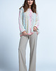 swetry damskie  Lekki kolorowy sweter mgiełka z wełny alpaki F1843 Ecru 1