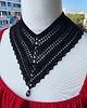 chokery Koronkowy czarny trójkątny naszyjnik retro luxury 6
