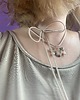 chokery Krowa z piercingiem na rzemyku 3