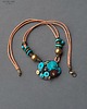 kolczyki z kamieniami Turkusowe kolczyki w stylu boho unikat handmade dla fanki turkusów PREZENT 8