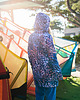 bluza z kapturem damska Zipper Long Blue Panther 9