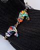 bransoletki - inne Urocza bransoletka boho z cudnymi kolorowymi emeliowanymi ptaszkami  handmade 7
