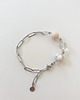 bransoletki z kamieni naturalnych Bransoletka FANABERIA kamień rzeczny, kryształ górski, howlit 1