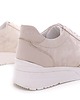 sneakersy damskie Sneakersy skórzane - ecru   (6624) 6