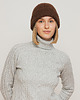 czapki damskie Czapka DARLA - czekoladowa / brązowa - Handmade - Merino, alpaka, jedwab 1