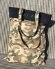 torby XXL Torba typu shopper z grubej tkaniny i skóry 1