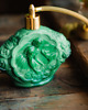 perfumy damskie Vintage zielony flakon na perfumy art deco szkło malachitowe 4