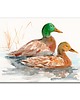 grafiki i ilustracje Akwarela ręcznie malowana "Kaczki" zestaw 2 szt 1