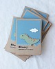 kartki scrapbooking Rex. Zaproszenia urodzinowe z dinozaurem 2
