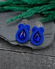 kolczyki soutache Kolczyki sutasz niebieskie sztyfty małe codzienne Ella z kryształkami 2