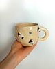 filiżanki Ceramiczna ręcznie robiona filiżanka w owieczki i kwiatuszki 2