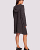 sukienki midi damskie Sweter sukienka z kapturem-grafitowy(BK-089) 1