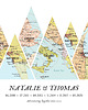 plakaty Plakat Personalizowana mapa, nasza historia, 6 miejsc 2