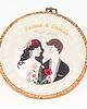 Ślub - inne Ślubna, indywidualna dedykacja, haft w oprawie vintage 1