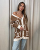 swetry damskie  Długi sweter Camel 1
