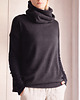 swetry damskie Wysoki golf czarny sweter 3