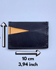 portfele damskie Czarny skórzany cardholder wizytownik 3