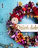 wianki Jesienny wianek z napisem Dzień Dobry 6
