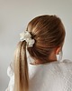 gumki do włosów Satynowa gumka satynowa scrunchie owijka frotka biały MIDI 3