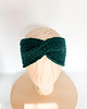 opaski do włosów Damska opaska z wełny merynosa w zieleni leśnej 2