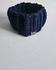 opaski do włosów Granatowa Opaska wełniana 1