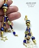 klipsy Klipsy boho w iście królewskiej kolorystyce: kobalt i złoto PREZENT handmade 7