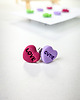kolczyki z masy plastycznej Kolczyki serduszka zestaw 3 par 5