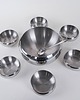 miski i misy Komplet misek stal nierdzewna, włoski design, lata 80, produkcja: Włochy 2
