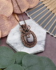 wisiory Miedziany wisiorek wire wrapping z mookaitem #540 3