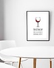 plakaty Plakat do kuchni "Wino i sałata" A3 (297mm x 420mm) 2