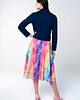 spódnice midi Spódnica Vibrant Rainbow rozkloszowana wielokolorowa z dresówki 3