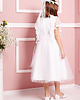 sukienki komunijne Biała sukienka dziewczęca z haftowanymi rękawami Isabel 2