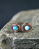 kolczyki wire wrapping Kolczyki niebieskie sztyfty z agatami 6