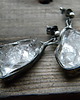 kolczyki wire wrapping bryłki lodu - kryształ górski  - kolczyki 2