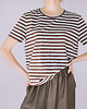 t-shirt damskie T-shirt  FLOW - miętowo-czekoladowe paski 4