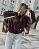 bluza bez kaptura damska Hot Chocolate / bawełniana bluza boho w kolorze gorzkiej czekolady 1