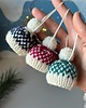 dekoracje świąteczne Ozdoby choinkowe, zawieszki, mini-czapeczki wełniane, zestaw 3 szt. 1