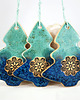 ozdoby choinkowe Turkusowe choinki - ceramiczne ozdoby choinkowe 1