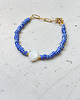 bransoletki - inne Bransoletka niebieska z muszlą 1