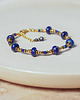 bransoletki z kamieni naturalnych Ozdobna bransoletka z lapisem lazuli 2