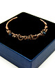bransoletki wire wrapping Miedziana bransoleta mankietowa z szafirami 5