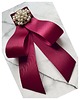broszki Brosza  / Krawat w kolorze burgund  z perłami  NEW 3