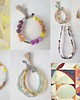 kolczyki z kamieniami Kolczyki BOHO ART jadeit fiolet, mięta, pomarańcz 2