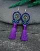 kolczyki soutache Kolczyki sutasz fioletowo zielone z chwostem Nella 2
