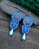 kolczyki soutache Kolczyki sutasz niebieske dżinsowe Ring codziennie z łezką 2