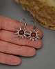 kolczyki wire wrapping Czerwone kolczyki słońce gwiazdki karneol wire wrapping słoneczka 2