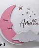 lampy do pokoju dziecka Oryginalna personalizowana lampka KSIĘŻYC z imieniem 1