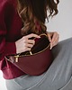 saszetka nerka Duża skórzana nerka -  bordowa - BEANIE BAG MAXI 2