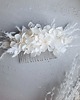Ślubne ozdoby do włosów Grzebyk do włosów biały z hortensji 4