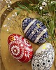 ozdoby wielkanocne Pisanki tradycyjne batikowe - różne wzory 4